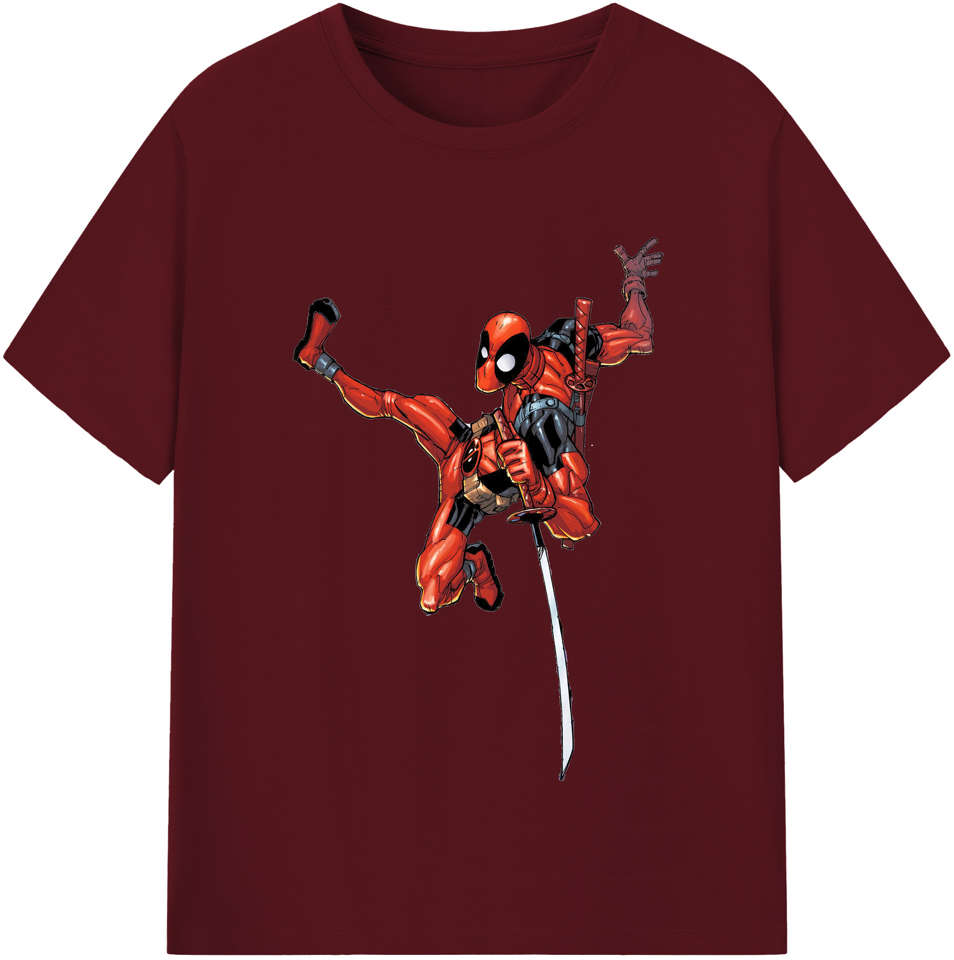 （画像用） Deadpool デッドプール 綿100％半袖Tシャツ（フロントプリント）
